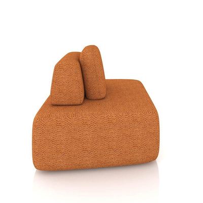 Sofá Módulo Central 140cm Orgânico Sala Berlim Bouclê K01 - D'rossi Caramelo