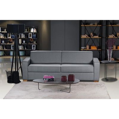 Sofá Living Com 3 Lugares 2.00M Linho Corriente Cinza