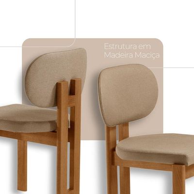 Mesa Portugal Tampo Laminado Barril 6 Cadeiras Nala Moderna Turim/imbuia Nat/cinam. Imbuia