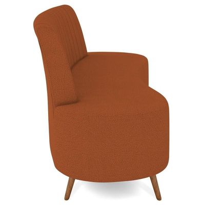 Sofá 2 Lugares Para Sala Living 160cm Pés Palito Tamar Z08 Boucle Terracota - Mpozenato