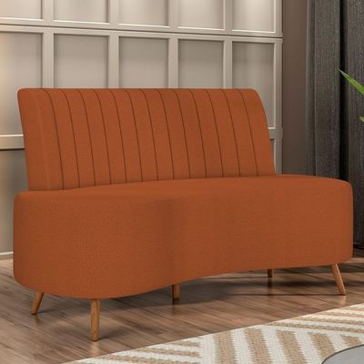Sofá 2 Lugares Para Sala Living 160cm Pés Palito Tamar Z08 Boucle Terracota - Mpozenato