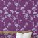 Revestimento de Parede Autoadesivo Removível Ginkgo Trepadeira, Mural Roxo Instantâneo para Quarto, Banheiro, Lavanderia e Closet - S4Sassy 63,5 cm (L) × 304,8 cm (C) / Roxo - Vinil Texturizado