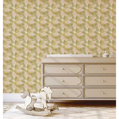 Papel de Parede com Pinceladas Artísticas Verdes, Vinil Autoadesivo, Faça-Você-Mesmo para Quarto, Armários e Sala - S4Sassy 63,5 cm (L) × 304,8 cm (C) / Verde - Vinil Liso