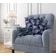 Capas de Almofada Decorativas Estampadas Tema Azul de Luxo - Vargottam 40,64 Cm × 40,64 Cm – Quadrado / Azul