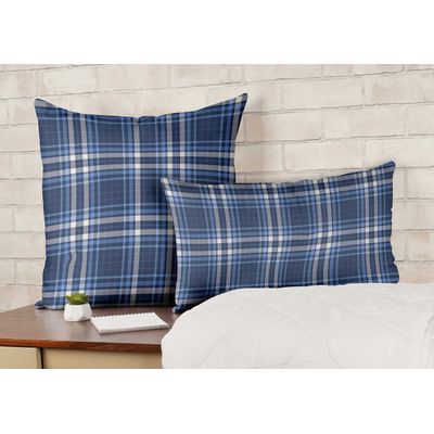Capas de Almofada Decorativas de Luxo com Estampa Azul - Vargottam 40,64 Cm × 40,64 Cm – Quadrado / Azul