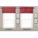 Bandô Liso de Algodão, Cortina Decorativa com Bolso para Varão, Meia Cortina para Janela de Cozinha - Vargottam 91,4 Cm (L) × 76,2 Cm (C) – 2 Painéis / Vermelho