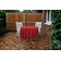 Toalha de Mesa Redonda 147cm Int./Ext. com Abertura para Guarda-Sol Impermeável para Pátio/Quintal/Churrasco Primavera/Verão - Vargottam 147,32 Cm × 147,32 Cm – Com Furo Para Guarda-Sol / Vermelho