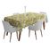 Toalha de Mesa Impermeável para Uso Interno/Externo para Pátio  Capa de Mesa Primavera/Verão para Jardim/Churrasco/Piquenique - Vargottam 147,32 Cm × 304,8 Cm – Com Furo Para Guarda-Sol / Amarelo