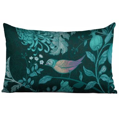 Capa de Almofada Lombar Decorativa Estampada com Tema Azul - Vargottam 60,96 Cm × 30,48 Cm / Azul