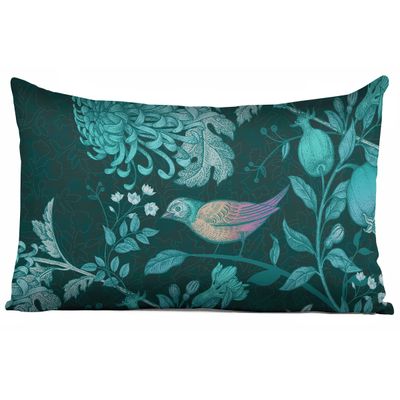 Capa de Almofada Lombar Decorativa Estampada com Tema Azul - Vargottam 60,96 Cm × 30,48 Cm / Azul