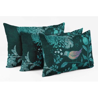 Capa de Almofada Lombar Decorativa Estampada com Tema Azul - Vargottam 60,96 Cm × 30,48 Cm / Azul