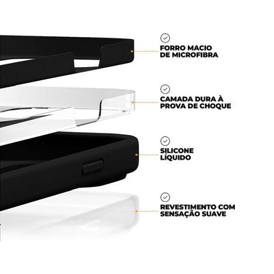 Capa para Samsung Galaxy S23 FE - Silicon Premium Preta - Gshield