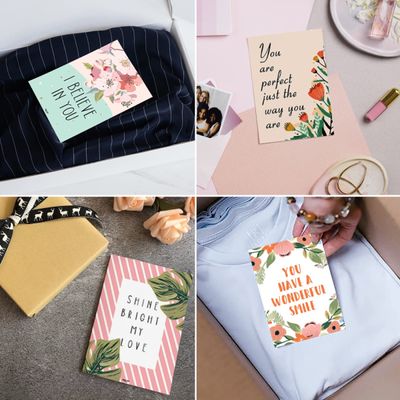 Bilhetes para Lancheira para Adultos/Adolescentes, Cartões de Motivação, Inspiração e Afirmação, 36 Unidades, Tema Floral - Inkdotpot 8,89 Cm × 6,35 Cm / Multicolorido