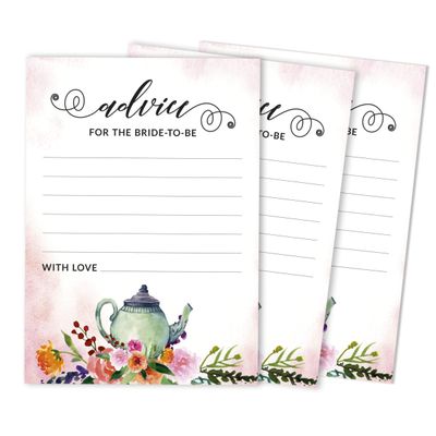 Coleção Floral para Despedida de Solteira e Chá de Noiva Cartas do Jogo Polish Or Porn Pacote com 50 Unidades - Inkdotpot 12,7 Cm × 17,78 Cm / Branco - Esmalte ou Filme