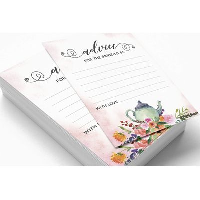 Coleção Floral para Despedida de Solteira e Chá de Noiva Cartas do Jogo Polish Or Porn Pacote com 50 Unidades - Inkdotpot 12,7 Cm × 17,78 Cm / Branco - Esmalte ou Filme
