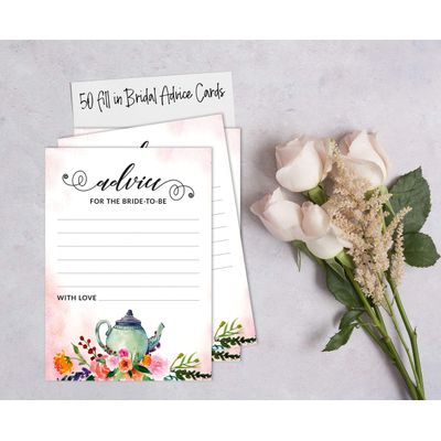 Coleção Floral para Despedida de Solteira e Chá de Noiva Cartas do Jogo Polish Or Porn Pacote com 50 Unidades - Inkdotpot 12,7 Cm × 17,78 Cm / Branco - Esmalte ou Filme