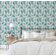Papel de Parede Autoadesivo Removível Algas e Conchas Subaquáticas Verde — Mural Instantâneo para Banheiro, Lavanderia e Closet - S4Sassy 63,5 cm (L) × 609,6 cm (C) / Verde - Vinil Liso