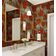 Papel de Parede com Elefante e Rosa, Estilo Asiático, Vinil Autoadesivo Decorativo, Fácil Instalação para Quarto e Sala - S4Sassy 63,5 cm (L) × 152,4 cm (C) / Vermelho - Vinil Texturizado