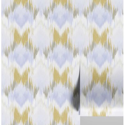 Papel de Parede com Estampa Ikat Rosa, Vinil Autoadesivo, Envelopamento Fácil DIY para Quarto Infantil e Sala de Brincar - S4Sassy 63,5 cm (L) × 152,4 cm (C) / Rosa - Vinil Texturizado