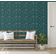 Papel de Parede Autoadesivo Removível Floral Petite Midnight, Mural Instantâneo Verde para Quarto, Banheiro, Lavanderia, Closet - S4Sassy 63,5 cm (L) × 609,6 cm (C) / Verde - Vinil Texturizado