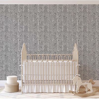 Papel de Parede Vinílico Autoadesivo Estampa Animal Vibes Impermeável Removível Preto para Quartos, Salas e Espaços de Aluguel - S4Sassy 63,5 cm (L) × 304,8 cm (C) / Preto - Vinil Liso