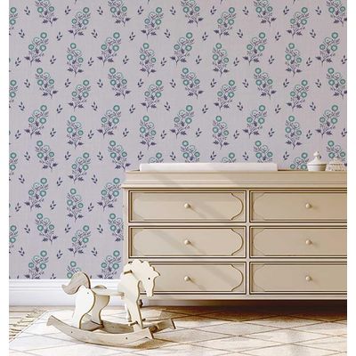 Papel de Parede Botânico Estilo Asiático Vinílico Autoadesivo, Decorativo Fácil de Aplicar para Quarto e Sala - Verde - S4Sassy 63,5 cm (L) × 152,4 cm (C) / Verde - Vinil Liso