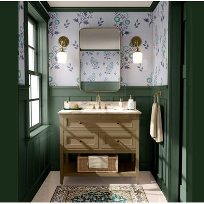Papel de Parede Botânico Estilo Asiático Vinílico Autoadesivo, Decorativo Fácil de Aplicar para Quarto e Sala - Verde - S4Sassy 63,5 cm (L) × 152,4 cm (C) / Verde - Vinil Liso