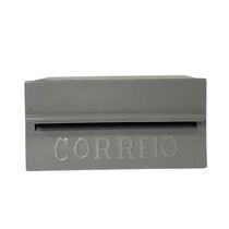 Caixa De Correios Brasileirinha Cinza Tamanho 15x20x10 Aço Cinza