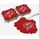 Etiquetas de Papel Metalizadas 'Merry X-Mas' para Lembrancinhas em Formato de Suporte para Pendurar - Inkdotpot 50 Etiquetas Metalizadas / Vermelho - Prata