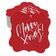 Etiquetas de Papel Metalizadas 'Merry X-Mas' para Lembrancinhas em Formato de Suporte para Pendurar - Inkdotpot 50 Etiquetas Metalizadas / Vermelho - Prata
