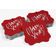 Etiquetas de Papel Metalizadas 'Merry X-Mas' para Lembrancinhas em Formato de Suporte para Pendurar - Inkdotpot 50 Etiquetas Metalizadas / Vermelho - Prata