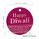 Etiquetas Pendentes de Papel Metalizado Feliz Diwali para Lembrancinhas - Inkdotpot 50 Etiquetas Metalizadas / Rosa - Ouro Rosé