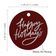 Etiqueta de Papel Metalizado para Pendurar 'Happy Holiday' para Lembrancinha - Inkdotpot 50 Etiquetas Metalizadas / Vermelho - Prata