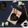 Etiqueta de Papel Metalizado "Thank You" para Lembrancinha de Casamento - Inkdotpot 100 Etiquetas Metalizadas / Preto - Prata