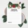 Conjunto de 50 Cartões de Atividade para Jogo de Conselhos e Desejos para Chá de Noiva, Folhagem Floral - Inkdotpot 12,7 Cm × 17,78 Cm / Branco - Cartão de Conselho