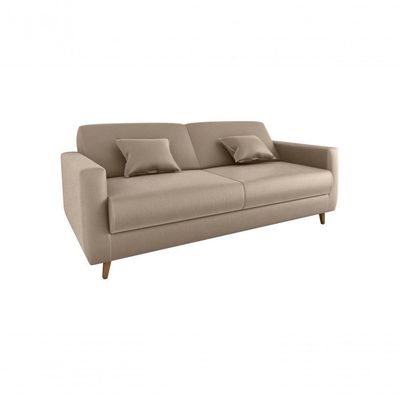 Sofá Cama Emília 2 Lugares 190cm Veludo Turkey Capuccino Matrix