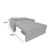 Sofá Cama Para Sala De Estar Amora New Suede - Cinza Cinza