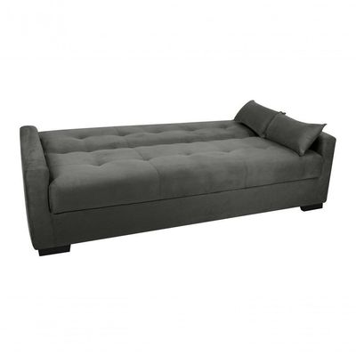 Sofá Cama Lavínia 3 Lugares Suede Cinza Matrix