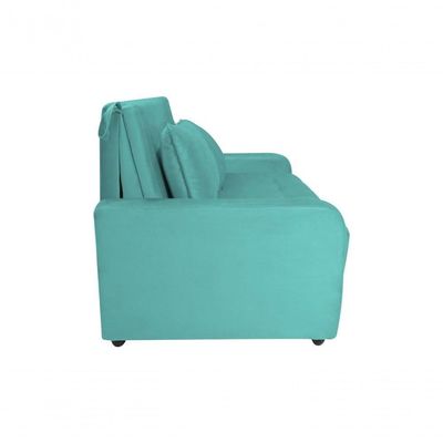 Sofá Cama Para Sala De Estar Amora New Veludo Matrix - Verd Verde Agua