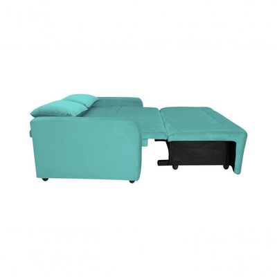 Sofá Cama Para Sala De Estar Amora New Veludo Matrix - Verd Verde Agua