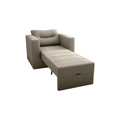 Sofá Cama Marissol 1 Lugar Suede Capuccino