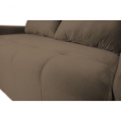 Sofá Cama Para Sala De Estar Amora New Veludo Matrix - Marr Marrom
