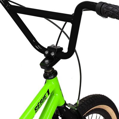 Bicicleta Aro 20 Bmx Pedivela Monobloco Em Aço Drop P03 Verde E Preto - D'rossi