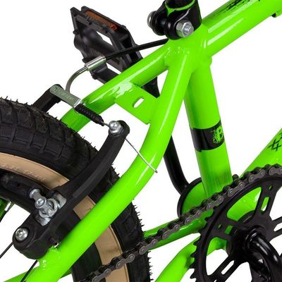 Bicicleta Aro 20 Bmx Pedivela Monobloco Em Aço Drop P03 Verde E Preto - D'rossi