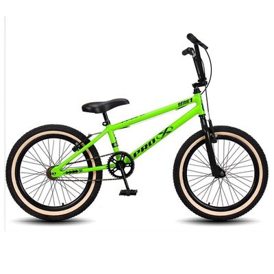 Bicicleta Aro 20 Bmx Pedivela Monobloco Em Aço Drop P03 Verde E Preto - D'rossi