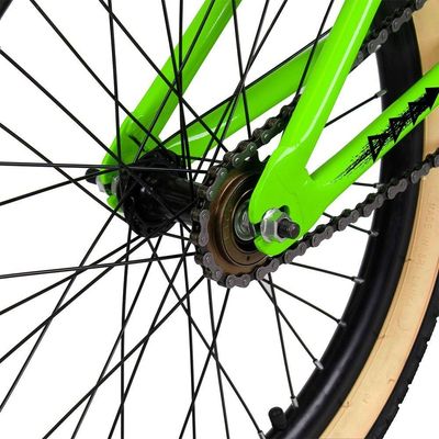 Bicicleta Aro 20 Bmx Pedivela Monobloco Em Aço Drop P03 Verde E Preto - D'rossi