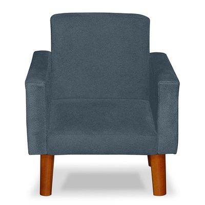 Mini Poltrona Decorativa Infantil Nina Suede - Lm Decor Azul Turquesa
