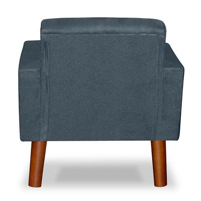 Mini Poltrona Decorativa Infantil Nina Suede - Lm Decor Azul Turquesa