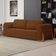 Sofá Living Bloom 220cm 03 Lugares Com Pés De Madeira Bouclê Terracota - Desk Design