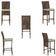 Mesa Bistrô E 2 Banquetas Roma Marrom Corda Estofado 7 Trama Marrom